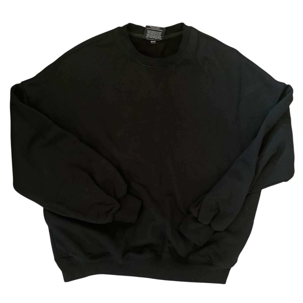 POPFLEX Cloud Crewneck Sweatshirt  S/M Black Hidden Pockets Athleisure  Cozy‎